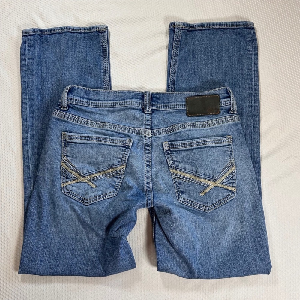BKE Aiden Mens Straight Leg Jeans 30x30 Medium Wash Blue ABS21421 Stretch Denim